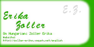 erika zoller business card